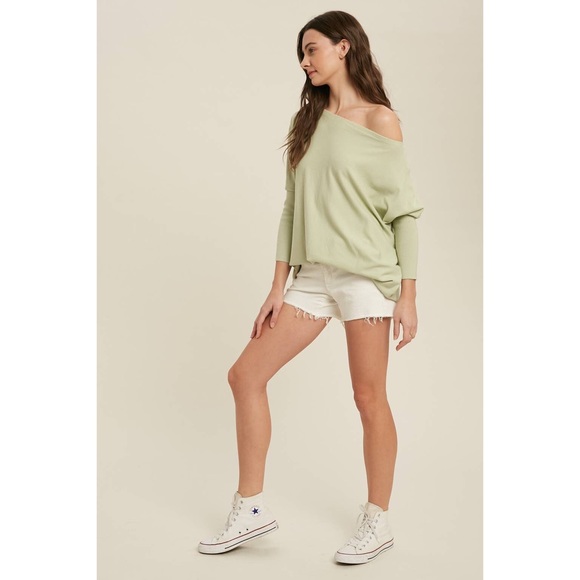 🆕 Sage Boatneck Dolman Top - Picture 6 of 10